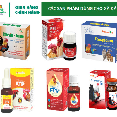  Vemedim Trimesul uống dùng cho gà đá bị CRD, tụ huyết trùng, thương hàn, e.coli, lọ 50 viên