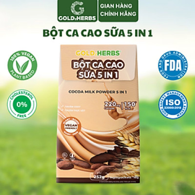 Bột cacao sữa 5in1 GoldzHerbs – 14 gói/ 500g