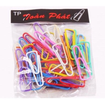 10 bịch kẹp giấy nhựa nhiều màu