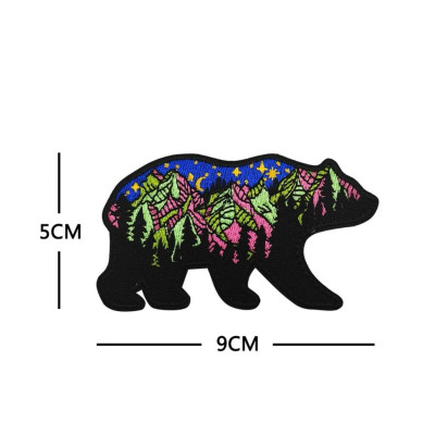 Patch_velcro gấu bắc cực_cắm trại_phong cảnh_chiến thuật_dã ngoại