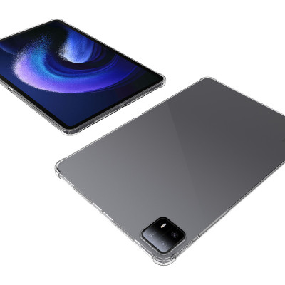 Ốp lưng cho Xiaomi Pad 6 / Pad 6 Pro / Pad 7 silicon dẻo trong suốt, có gờ bảo vệ camera - Hàng Nhập Khẩu