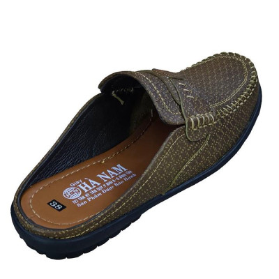 Dép Bít Mũi Nam Da Bò Thật TiTi ĐÔ Cao Cấp GSB2037