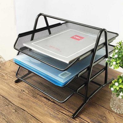 Khay đựng tài liệu 3 tầng khung kim loại bền đẹp, giá để hồ sơ tài liệu văn phòng tiện ích - HENRYSA