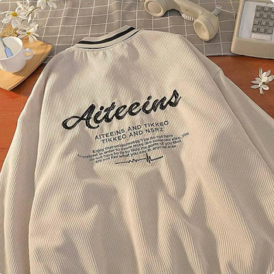 Áo khoác chống nắng Nhung gân Thêu Aiteeins dễ thương cute-A642
