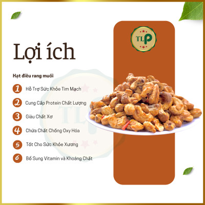 HẠT ĐIỀU RANG TỎI ỚT TÂN LỘC PHÁT COMBO 1KG- MỖI HŨ 500G