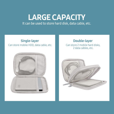 Túi lưu trữ kỹ thuật số cầm tay BUBM  2,5 inch bền chống va đập