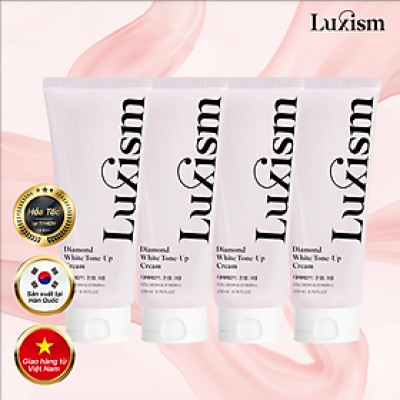 [COMBO 4 tuýp] Kem nâng tông trắng da Diamond Luxism 200ml – làm trắng da mặt & body tone-up cream