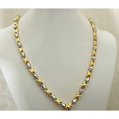 Dây Chuyền Nam Trẻ Trung Titan Mạ Vàng Trắng + TẶNG LÁ BỒ ĐỀ MAY MẮN TÀI LỘC ĐỂ VÍ ĐIỆN THOẠI