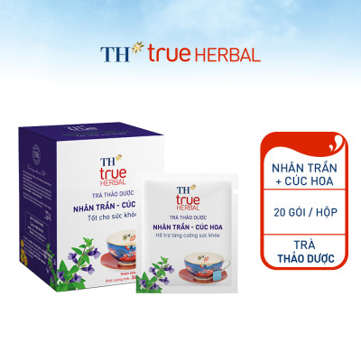 Hộp trà thảo dược TH true HERBAL Nhân trần – Cúc hoa (20 gói)