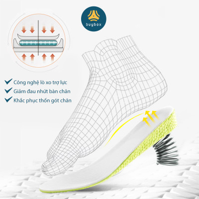 Lót giày tăng chiều cao,  tăng 1.5 cm/ 2.5cm/3.5cm chất liệu PU êm chân, thoáng khí - BuyBox - BBPK367