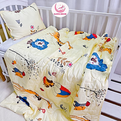 Bộ chăn gối cho bé Katina House, vải tencel siêu mềm mát, mịn êm, phù hợp 5-10 tuổi