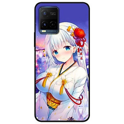 Ốp lưng dành cho Vivo Y21 - Vivo Y21s mẫu Anime Cô Gái Cài Tóc Đỏ