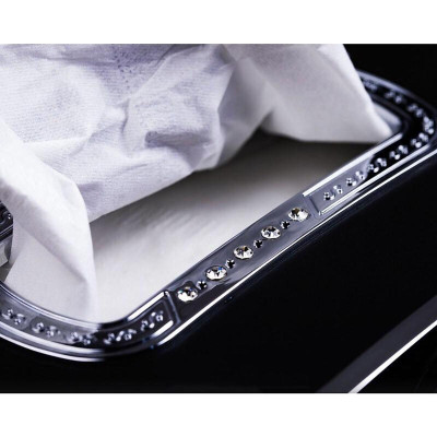 Hộp Đựng Khăn Giấy Trên ô Tô Có Đồng Hồ Và Bảng Sđt Cao Cấp (Kèm Video thực tế)