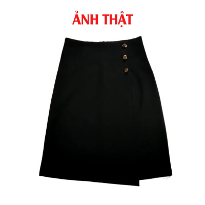 Chân váy công sở chữ A lưng cao dài 63cm phong cách hàn quốc sang chảnh Hàng thiết kế cao cấp - New Design