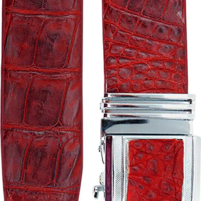 Thắt Lưng Nam Da Cá Sấu Gai Đuôi Bản Lớn Huy Hoàng HT4723 - Nâu Đỏ