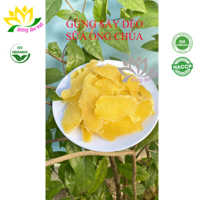 GỪNG SẤY DẺO SỮA ONG CHÚA HŨ 50G - HƯƠNG SEN VIỆT