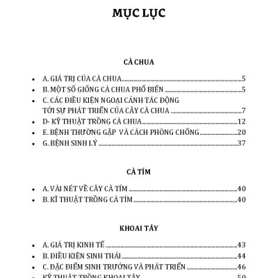 Kỹ Thuật Trồng, Chăm Sóc Cho Năng Suất Cao: Cà Chua, Cà Tím, Khoai Tây, Ngô, Đậu