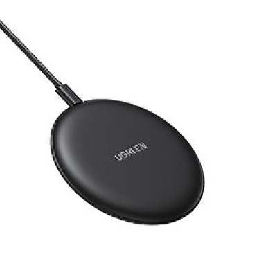 Ugreen 15112 15W kèm cáp USB-C c-c dài 1M Đế sạc không dây hỗ trợ sạc nhanh Màu Đen CD186 20015112 - Hàng chính hãng