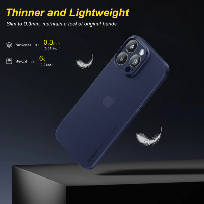 Ốp lưng dành cho iPhone 16 Pro Max, iPhone 16 Pro, iPhone 16 Plus, iPhone 16 hiệu Memumi siêu mỏng 0.3mm, thiết kế tối giản, chống vân, chống sốc, bảo vệ camera cao cấp - Hàng chính hãng.