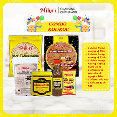 Combo KOL/KOC - Bánh tráng nướng,mắm nêm, mắm ruốc xào, cốt me Mikiri - nguyên liệu nấu ăn