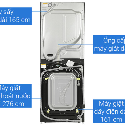 WT2517NHEG - Tháp giặt sấy LG Inverter giặt 25 kg - sấy 17 kg - Hàng Chính Hãng