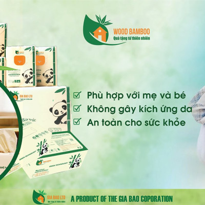 Hộp khăn giấy rút đa năng WOOD BAMBOO 180 2 lớp 