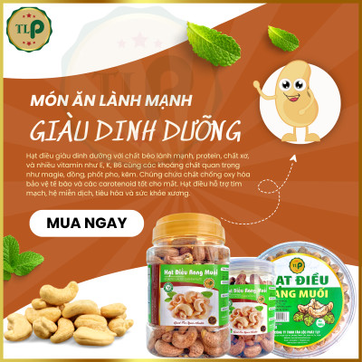 HẠT ĐIỀU RANG MUỐI TÂN LỘC PHÁT - HỘP 450G