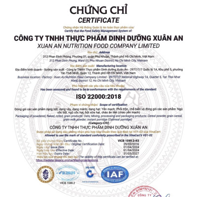 Combo 2 túi: Ngũ Cốc Yến Mạch Hạnh Nhân Hạt Chia 400G + Ngũ Cốc Yến Mạch 400G [ít đường](Tặng Kèm 1 Túi Yến Mạch 150G)