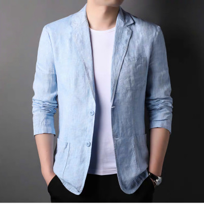 Áo khoác Blazer Linen cho nam form suông dài tay unisex nhiều màu