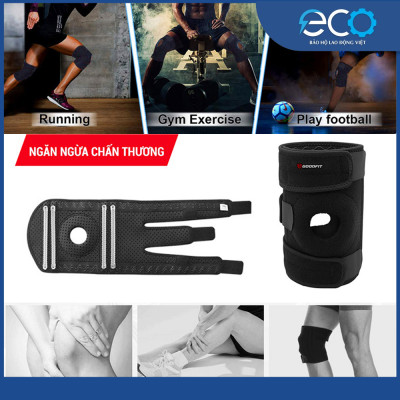 Băng gối thể thao GoodFit GF515K – 3 đai dán cố định, hỗ trợ khớp gối, tập gym, chạy bộ