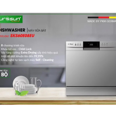 Máy rửa bát EUROSUN SKS60E08EU - HÀNG CHÍNH HÃNG 