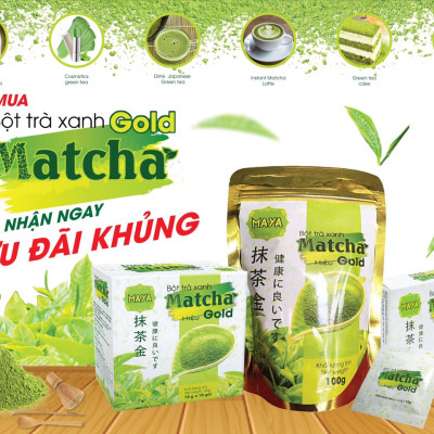 Hộp trà xanh Matcha Gold - 10 gói x 10g