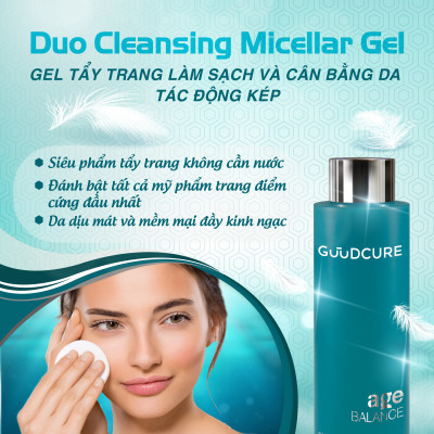 Gel tẩy trang làm sạch và cân bằng da tác động kép Age Balance Duo Cleansing Micellar Gel