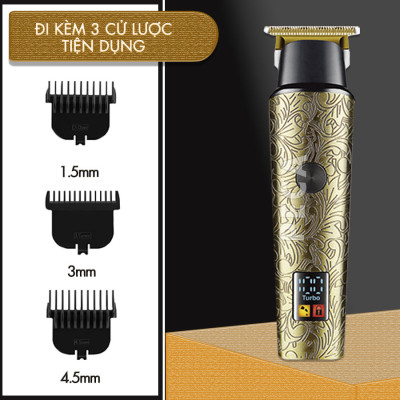 Tông đơ chấn viền Kemei KM-2185 điều chỉnh 2 mức tốc độ, công suất mạnh màn hình LCD tiện lợi - Hàng chính hãng