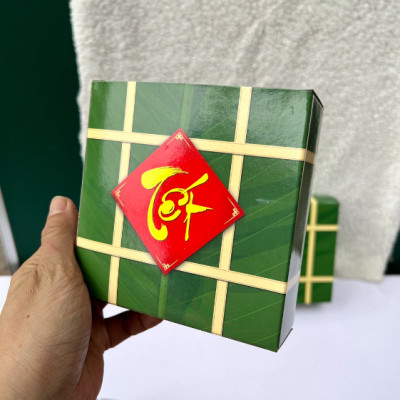 Mô hình bánh chưng, bánh tét, dưa hấu trang trí - Cây giả, hoa lụa Decor trang trí nhà cửa