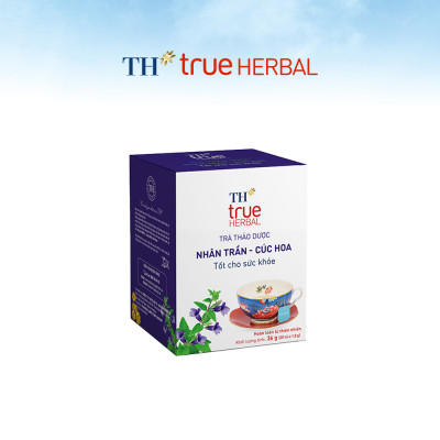 Hộp trà thảo dược TH true HERBAL Nhân trần – Cúc hoa (20 gói)