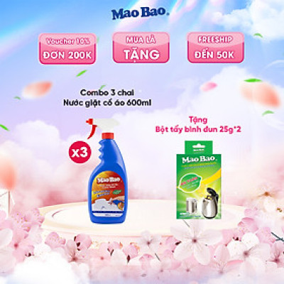 Combo 03 Chai Nước Giặt Cổ Áo Mao Bao 600ml
