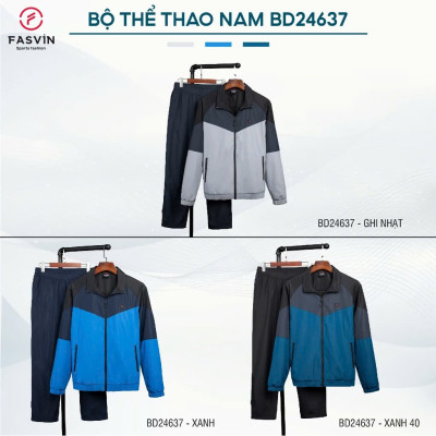 Bộ quần áo thể thao nam FASVIN BD24637.HN chất vải gió dán 02 lớp dày dặn ấm áp
