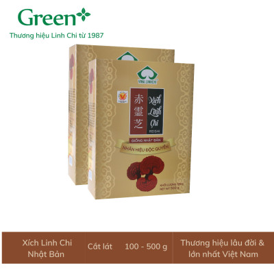 Nấm Xích Linh Chi Nhật thượng hạng - Cắt lát - Hộp 500g - Linh Chi Vina