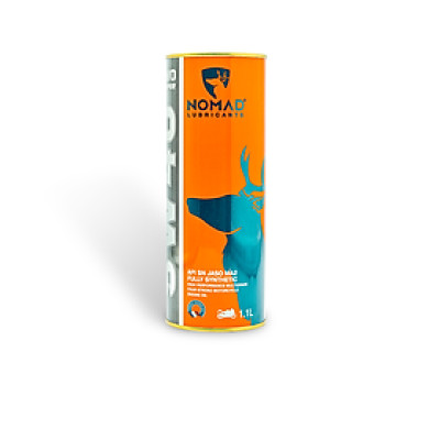 Nhớt Xe Máy Tổng Hợp Toàn Phần NOMAD Lon 1.1L 5W40-SN-MA2 Cho Xe Côn Tay Winner/Exciter/Sonic/ Mô tô PKL Nhập Khẩu Chính Hãng (xanh dạ quang)