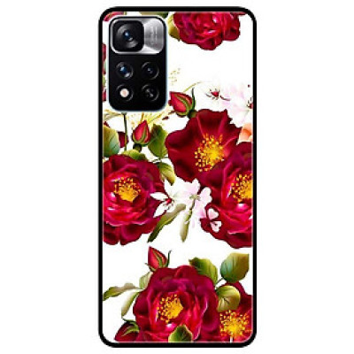 Ốp lưng dành cho Xiaomi Redmi Note 11 Pro 5G ( Bản Nội Địa ) - Hoa Hồng Nhị Vàng Nền Trắng