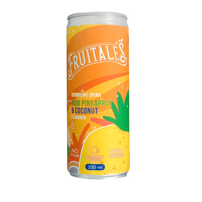 [Fruitales] Combo 3 lon Mocktail 3 vị mới: không đường, không cồn, không calo - Rum Dừa & Dứa, Champagne lựu đỏ, Soju Mận & Yogurt