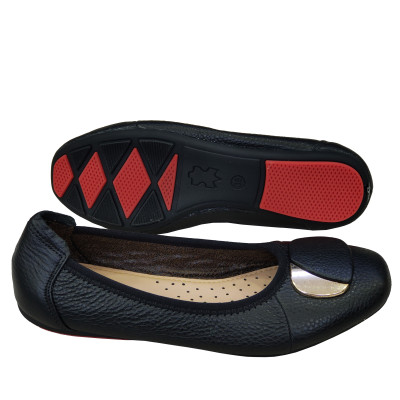 Giày Nữ Búp Bê Đế Bệt HÀ NAM Da Bò Thật Cao Cấp GBBN2041