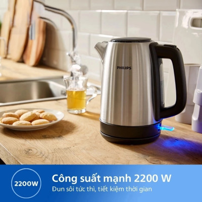 Ấm Đun Nước  Philips 1.7L HD9350/90, công suất 2000w | Hàng Chính Hãng