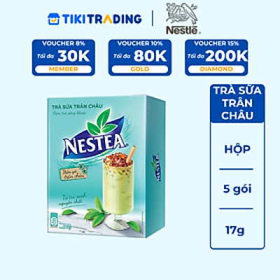 Trà sữa NESTEA trân châu hộp 5 gói x 17 g