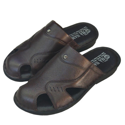 Dép Bít Mũi Nam Da Bò Thật TiTi ĐÔ Cao Cấp GSB2086