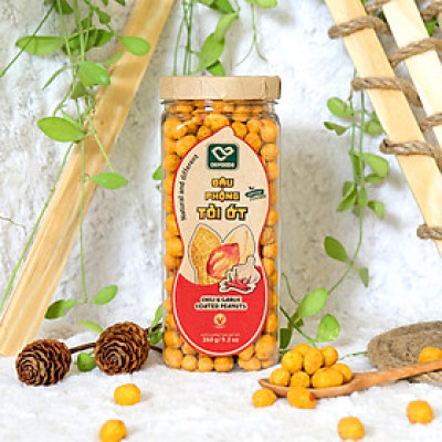 Đậu phộng tỏi ớt 260g DGfoods/Chili & garlic coated peanuts/Ăn chay được/ HVNCLC/ Đặc sản Cần Thơ