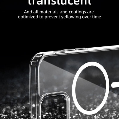 Ốp Lưng Sạc Từ Tính MIPOW TEMPERED GLASS TRANSPARENT Nguyên Liệu Đức (DROPTEST 1.8M, Chống Ố Vàng) dành cho iPhone 14 / iPhone 14 Plus/ iPhone 14 Pro/ iPhone 14 ProMax- Hàng chính hãng