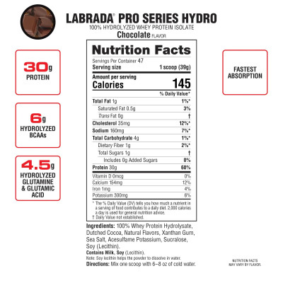 Hydro Whey Protein Labrada Bịch 1.8kg Chính Hãng BBT