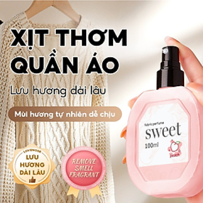 Chai xịt thơm quần áo Lovenose 100ml chiết xuất tinh dầu thiên nhiên thơm mát khử mùi hôi
